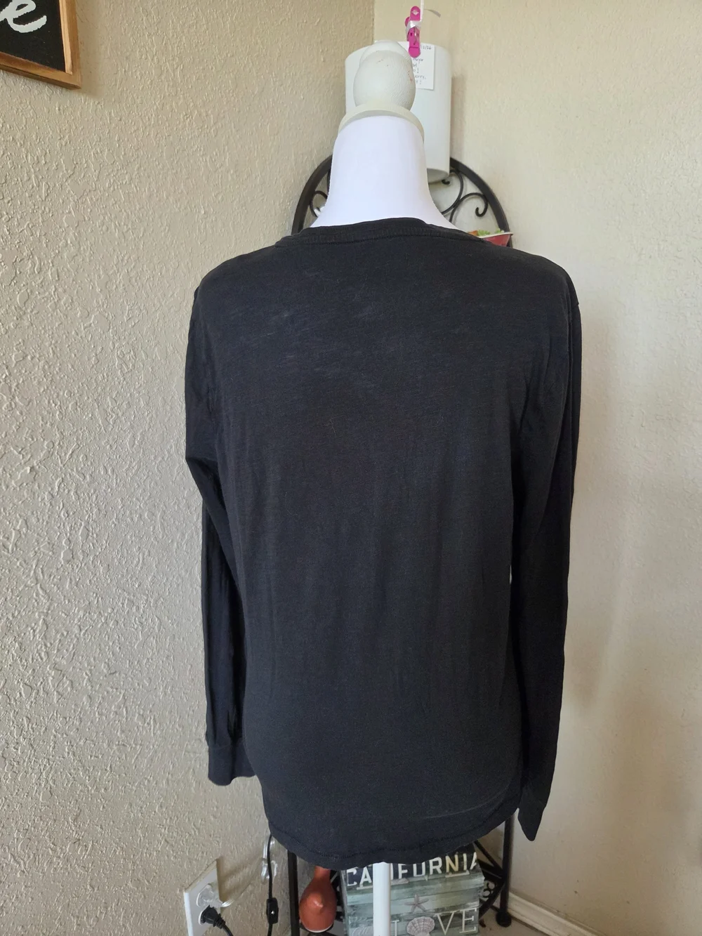 J. Crew Black Long-Sleeve Crewneck Tee